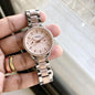 Copper Silver Chain peach Dial Ladies Watch