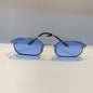 Cug Silver Black Frame Sky Blue Shade Unisex Sunglass WM2103 53 19 -142