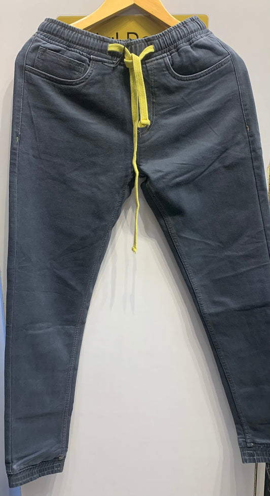 The Grey Black Grey Colour With Plain Premium Quality Jogger  28091