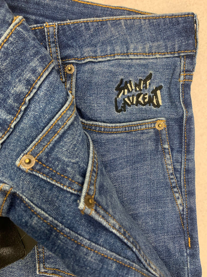 IAS Faded Blue Colour With Front Embroidery Premium Quality Slim Fit Jeans 700254
