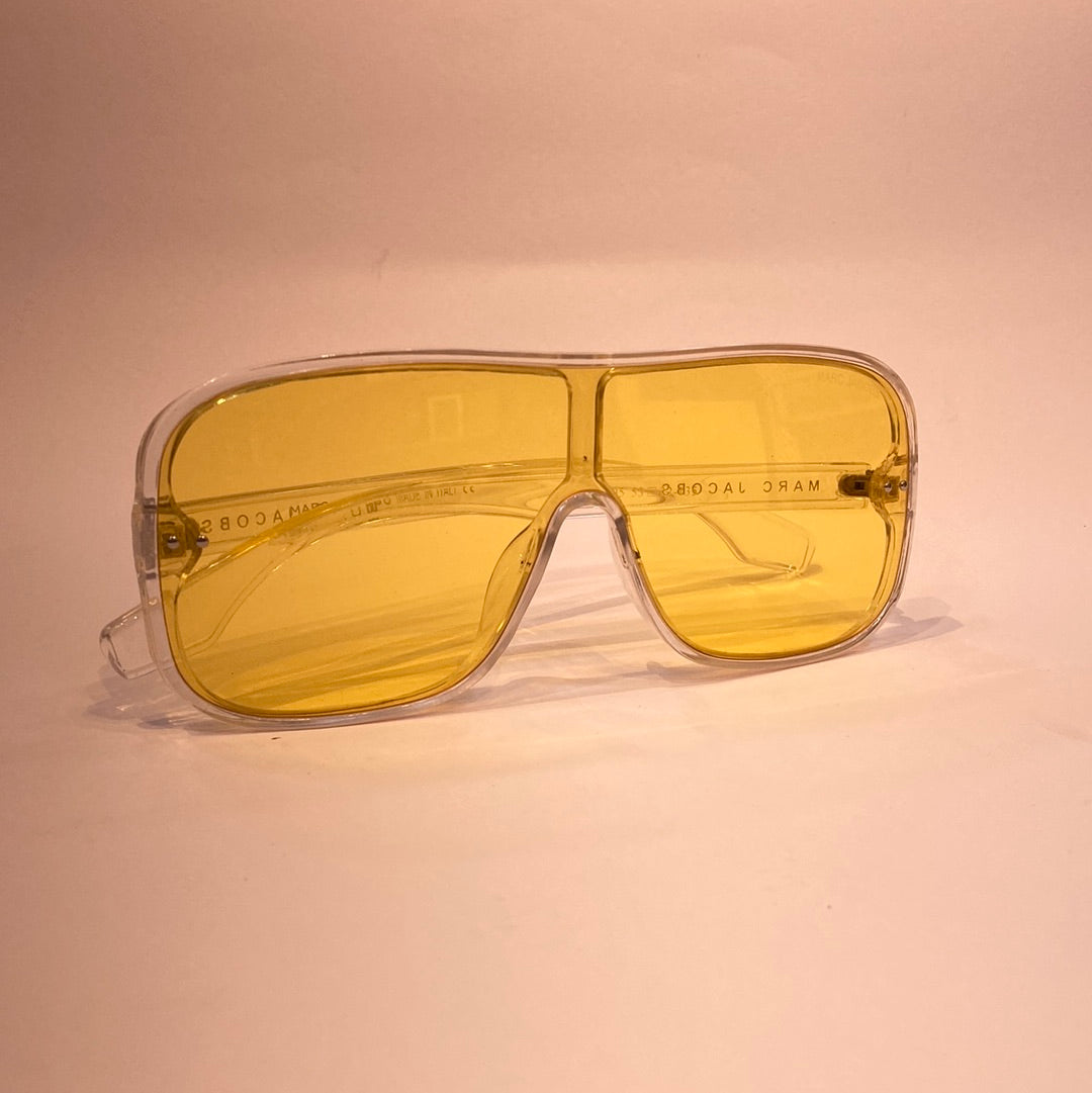 Ram Glossy Transparent Frame Yellow Shade Sunglass 190553 22-135