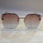 CUG Frameless Silver Stick Pink Blue Shade Sunglass 68122 61 17-145