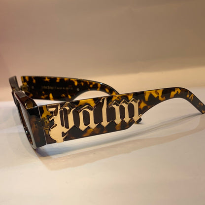 LAP Glossy Leopard Brown Frame Brown Shade Unisex Branded Sunglasses 21009 54 19 140