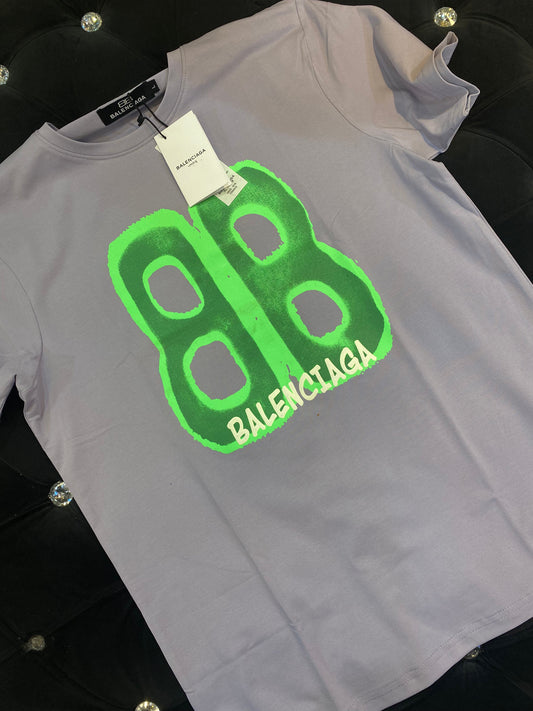 LAB Purple Colour With Front Lab Print Lycra Fabric Half sleeve TShirt 298131
