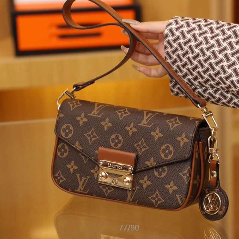 VL Multi Colour With Monogram Design Ladies Hand Flap Bag 6658