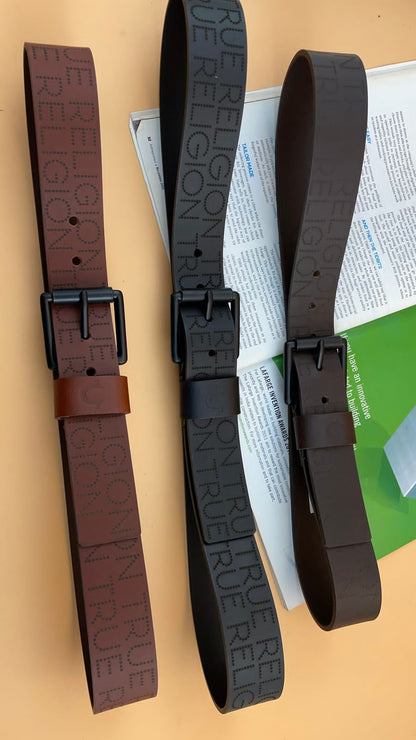 Tan TR Genuine Leather Belt CA 35952 Article 1439 RN 34465