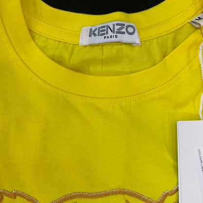 NEK Pairs Yellow Colour Gold  Print Half Sleeves TShirt