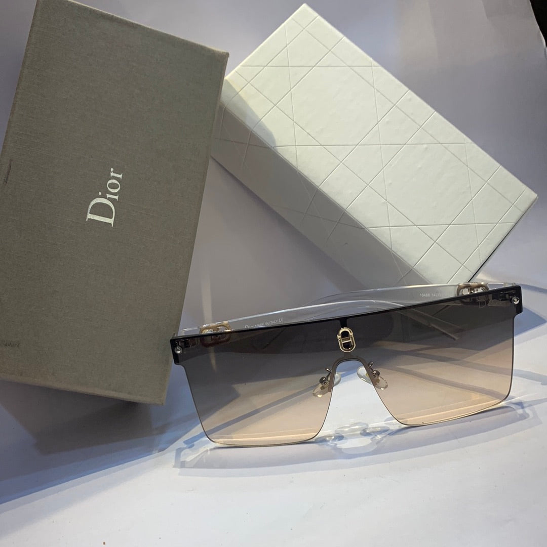 Dio oid silver Frame light yellow Shade Unisex Sunglass 10468 142 0 145