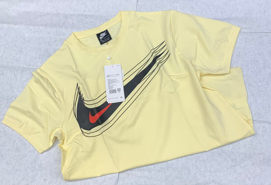 KIN Yellow Colour With Front Kin Print Lycra Fabric Tshirt 50146