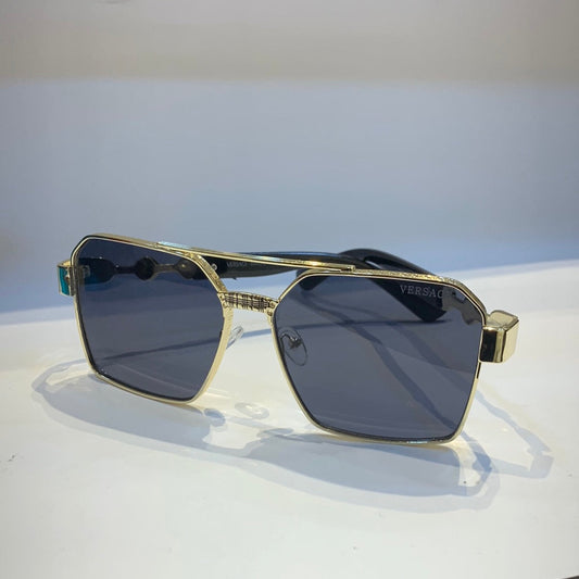 Rev Golden Frame Black Shade Unisex Sunglass LY6015 53 18-143