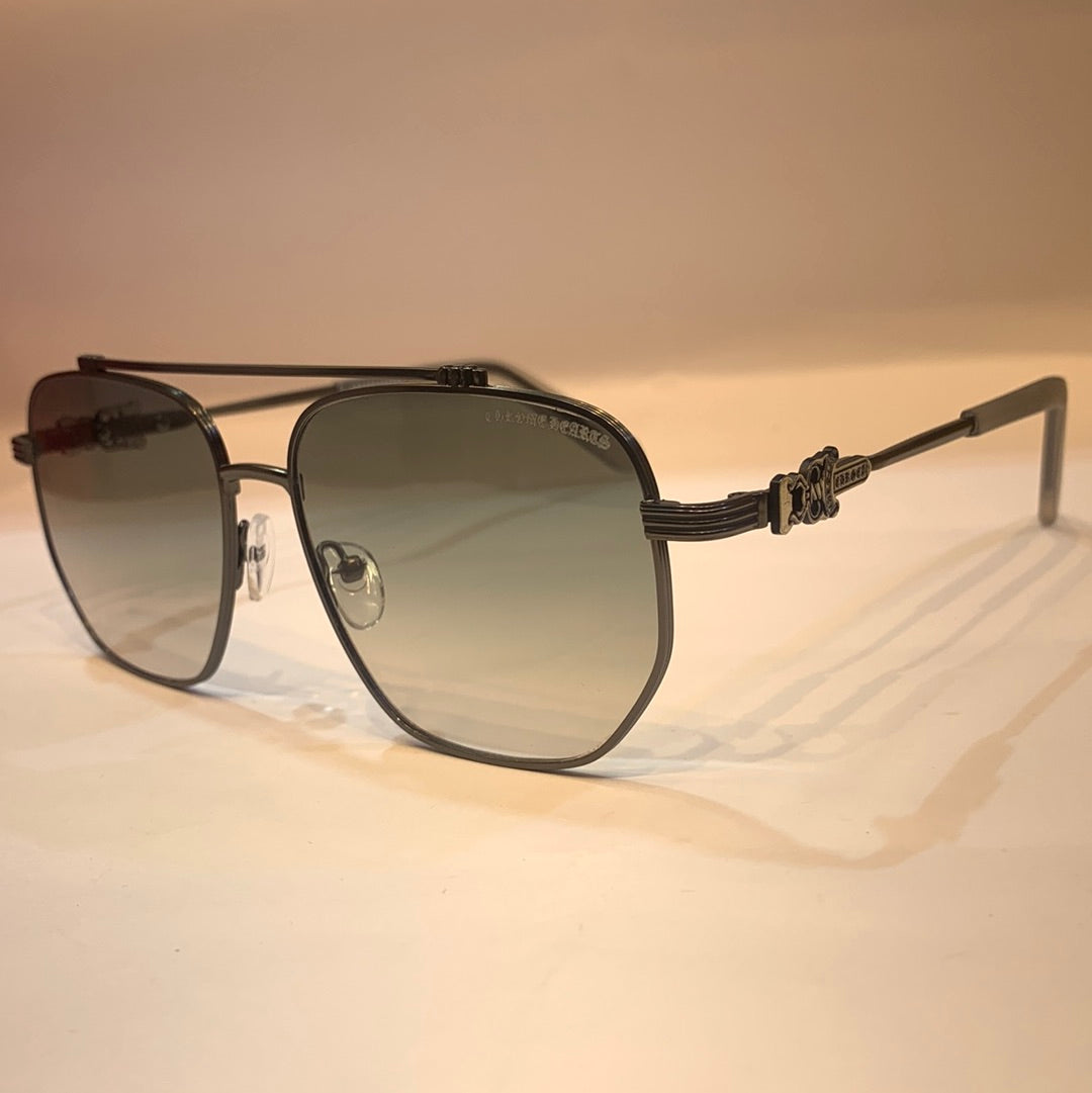 YAM Sliver Frame Green Shade Unisex Sunglass 5022 52 19 140