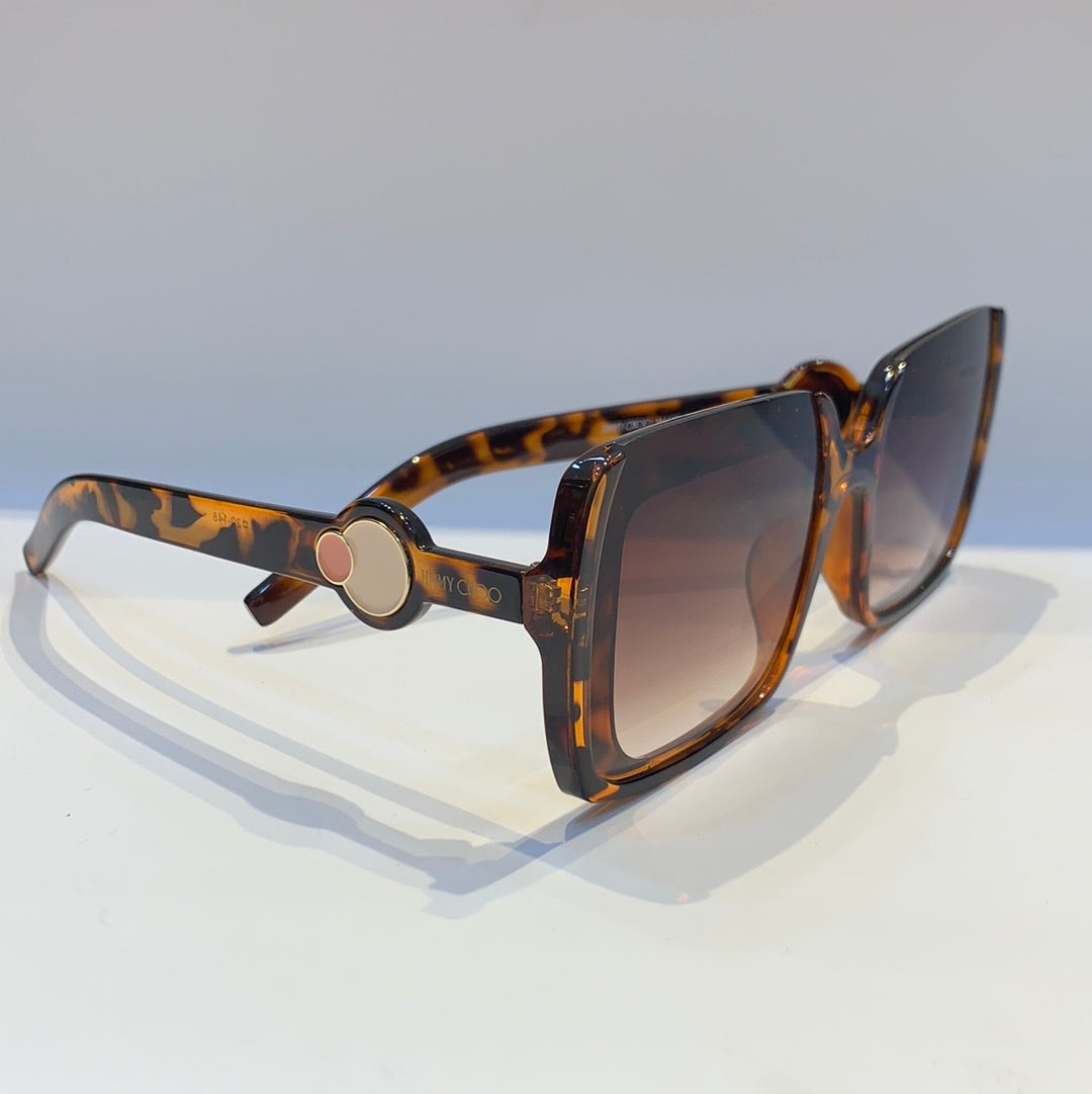 Mij Jim Leopard Frame Brown Shade Sunglass W902558 20-148