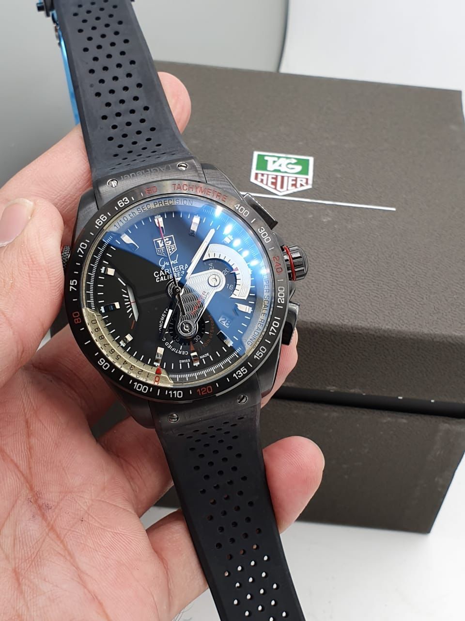 Gat Black Strap Black Dial Chrono Watch For Men 400985