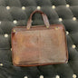 Cherry Colour Genuine Leather Heavy Quality Crock Print Laptop Bag 4218