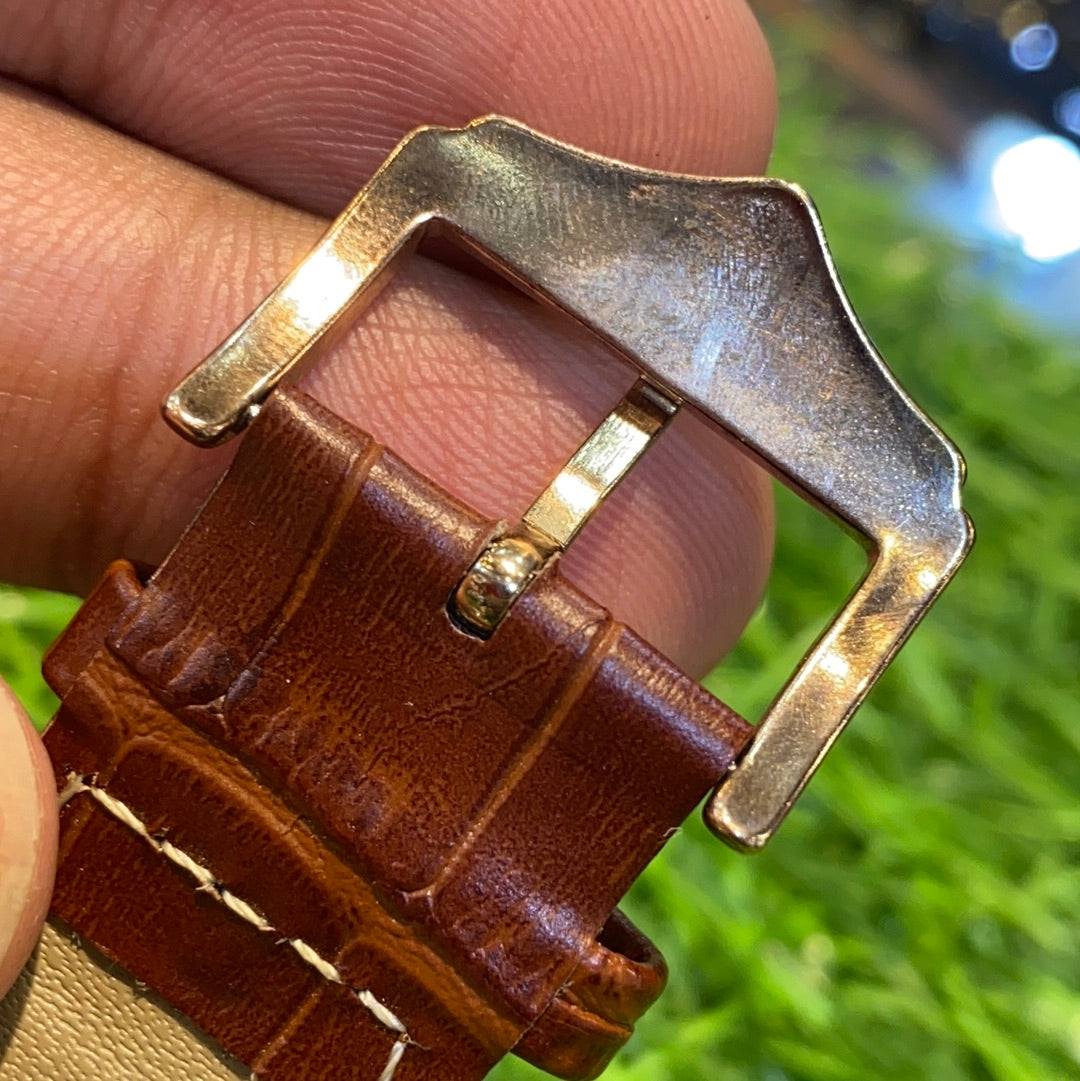 Brown Strap White dial 400351