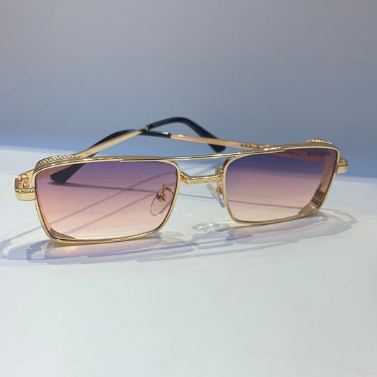 Lab Bal Golden Frame Purple Shade Sunglass B80-676 53 20-144