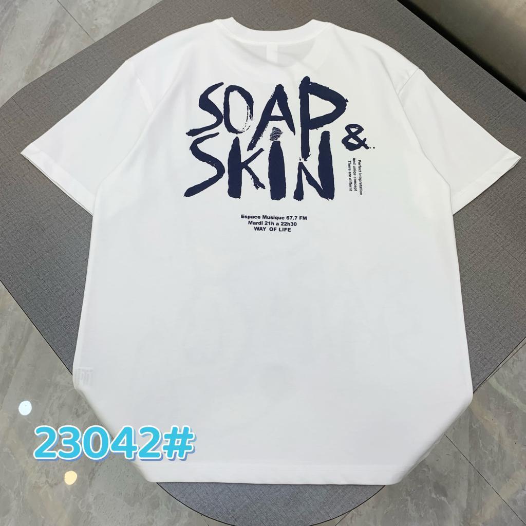 Soap Skin White Colour White Front Back Printed Tshiet 23042