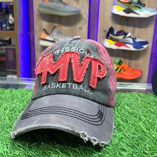 Red Grey Basketball MVP Cap 700168