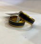 Gold Black Color Stainless Steel Circle Plain Premium Quality Men’s Ring 50251