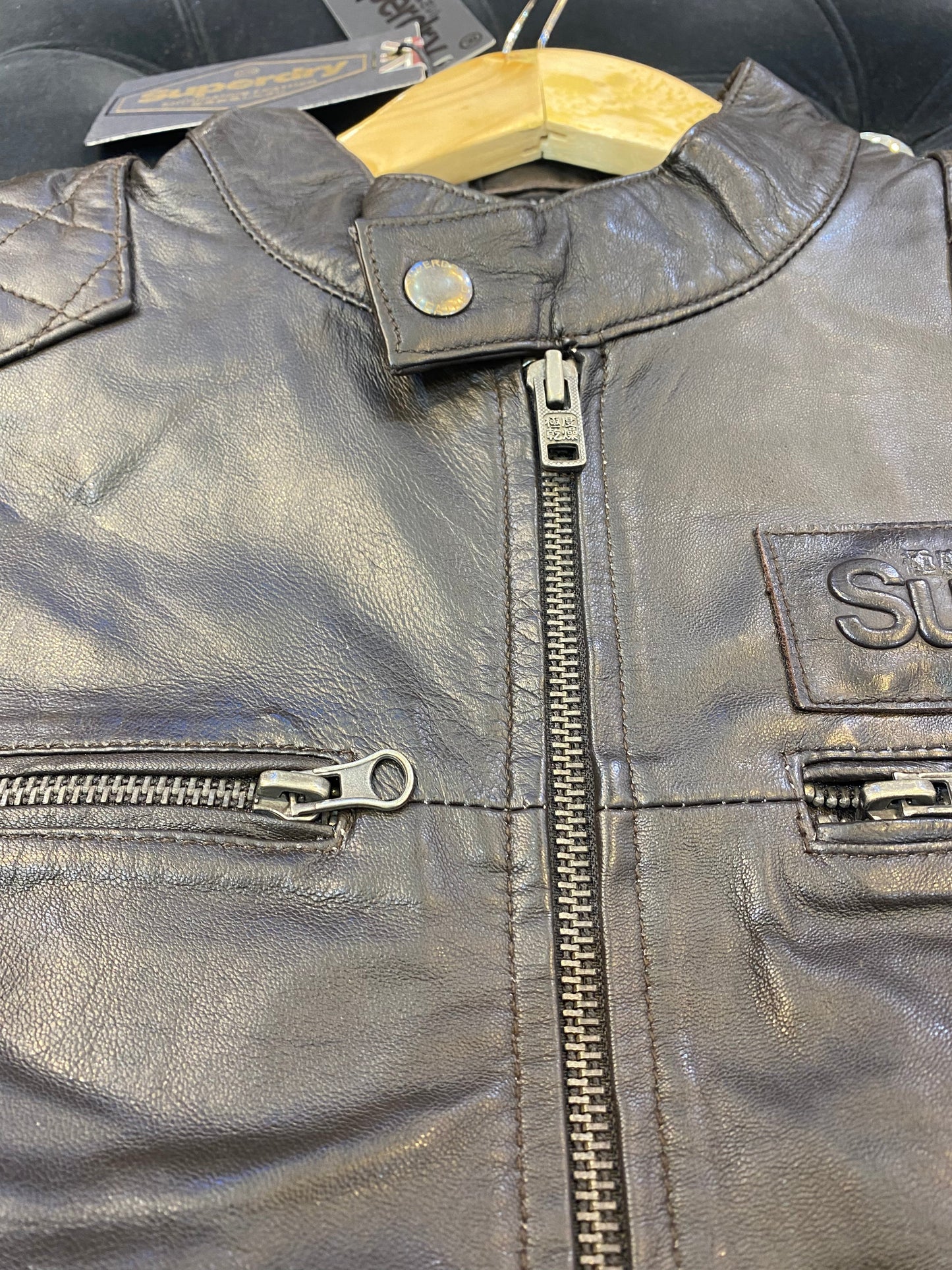 SUP PUS Brown Colour Genuine Leather Surplus Men’s Jacket