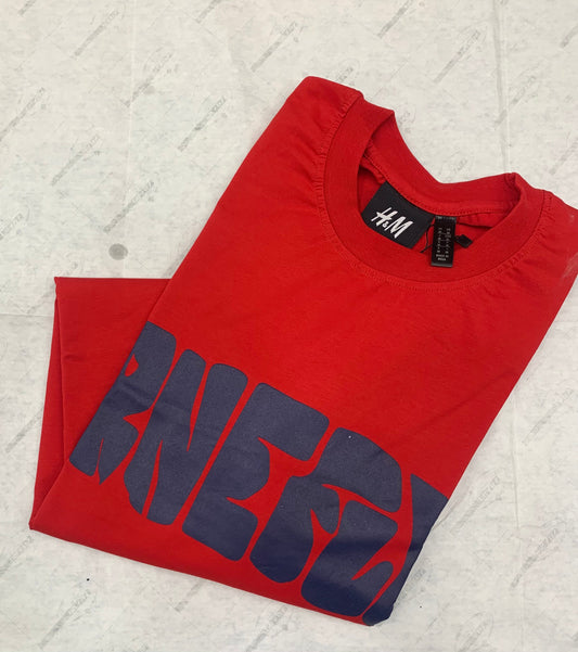 MH Red Color With Back Print Lycra Fabric Tshirt 780113