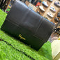 Black F Imported Leather Sling Bag for Her / Ladies / Girls Ref