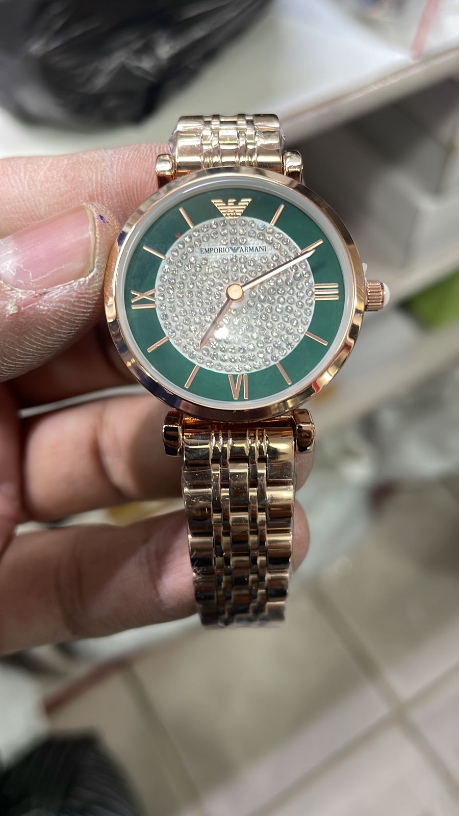 Mra Copper Chain Green Dial ladies watch 901016