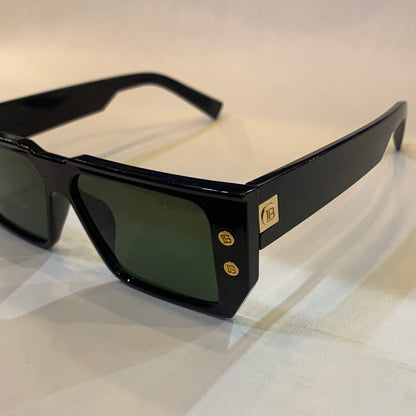 LAB Black Frame Green Shade Sunglasses LH037 55 15-145