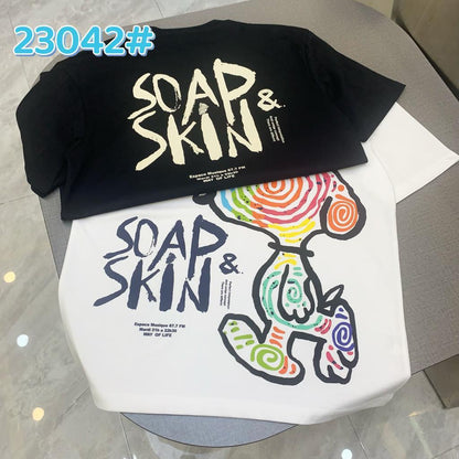 Soap Skin White Colour White Front Back Printed Tshiet 23042
