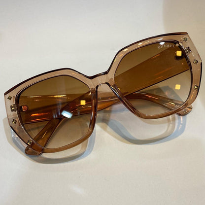 AHC Glossy Brown Frame Brown Shade Unisex Branded Sunglasses