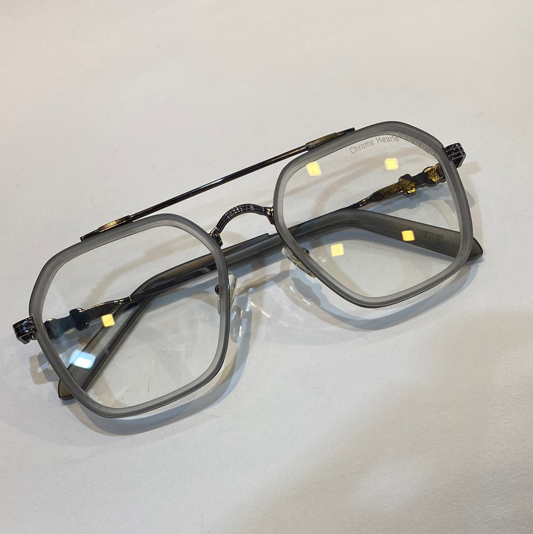 RHC CH HC Silver Graise Frame Transperant Shade Unisex Branded