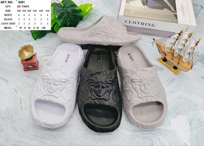 Rev White Colour Rev Logo Slipper Sliders 901093