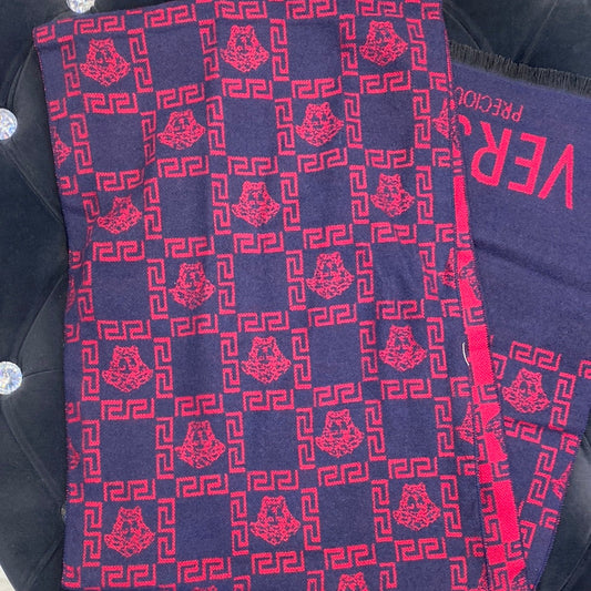 VER REV Red Navy Blue Colour Ver Print Heavy Quality Muffler  9372