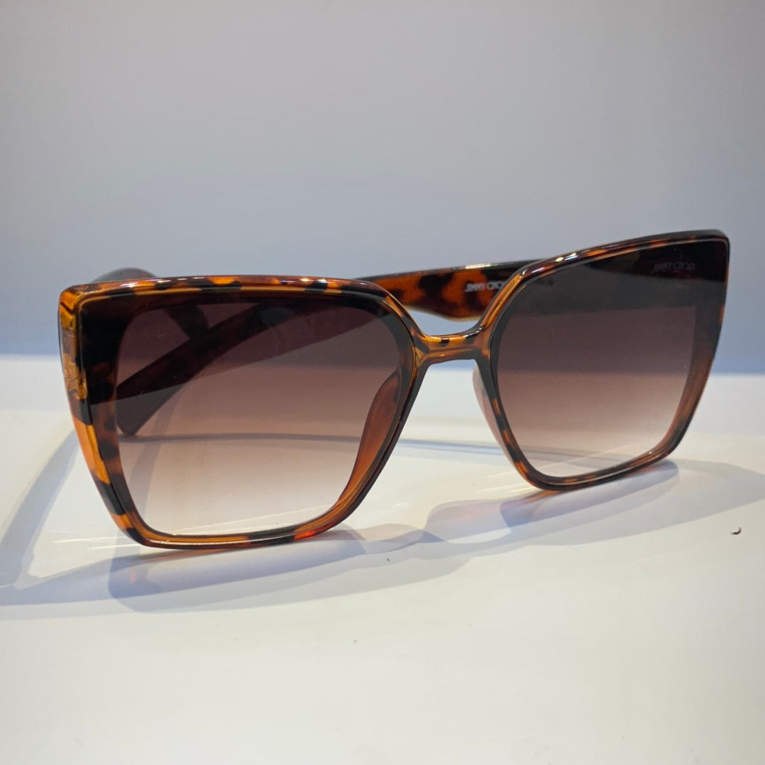 Mij Jim Leopard Frame Brown Shade Sunglass W900260 15-147