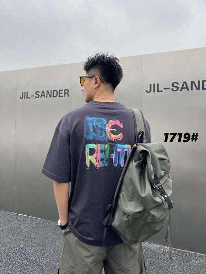 COLD Grey Colour With Front Print Premium Quality Tshirt 1719