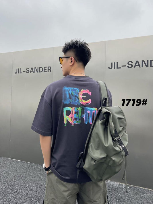 COLD Grey Colour With Front Print Premium Quality Tshirt 1719