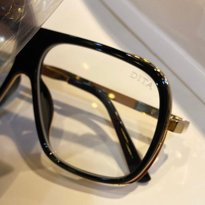 Transparent Black Gold Branded Luxury Sunglasses 2672 58 16-141