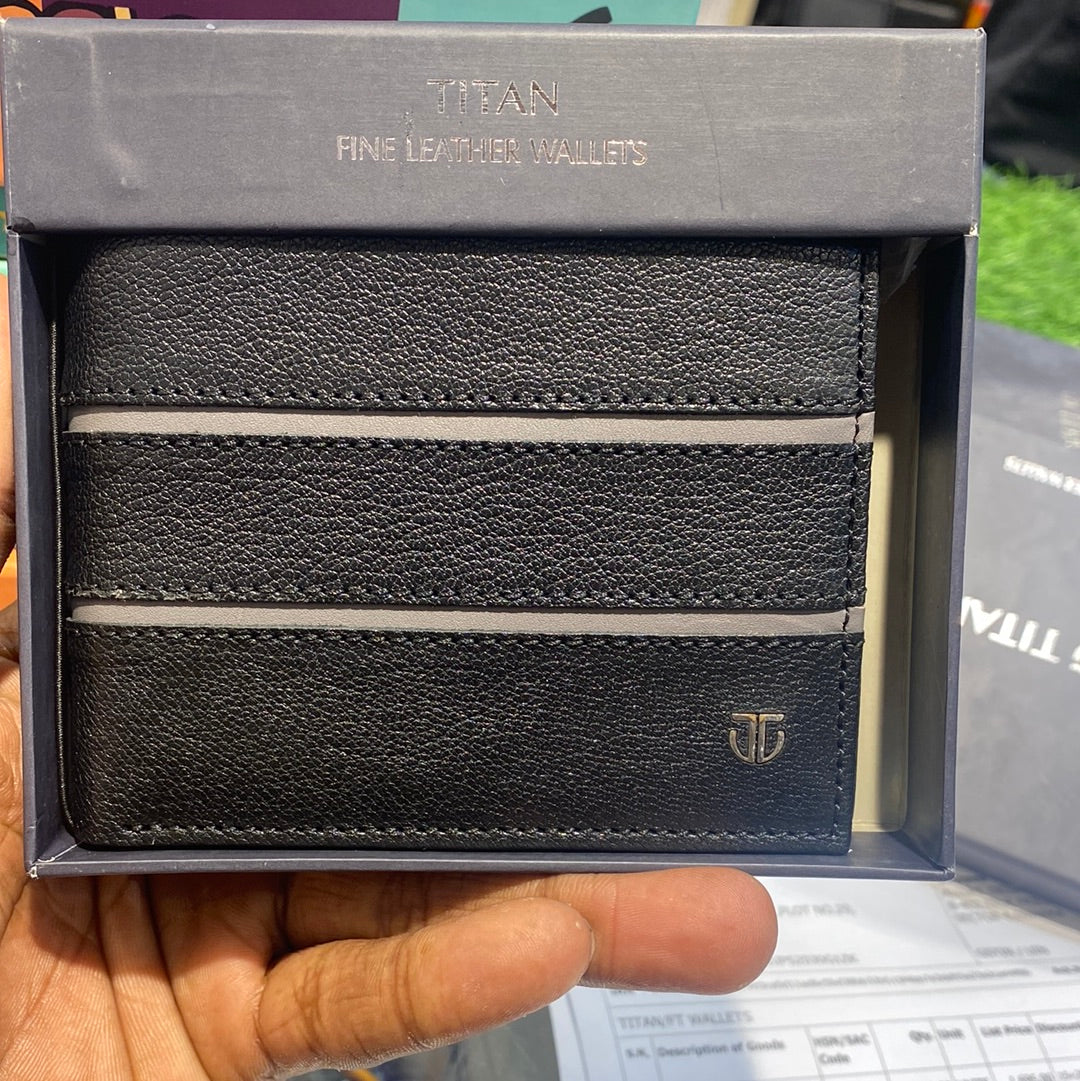 TITAN Black Colour Fine Leather Wallets TW270LM1BK