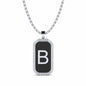Sliver GLAMIRA B Latter Pendant Necklace Chain 50303