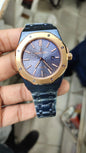 Ap Blue Chain Copper Ring Blue Dial Premium Quality Man Watch 400465