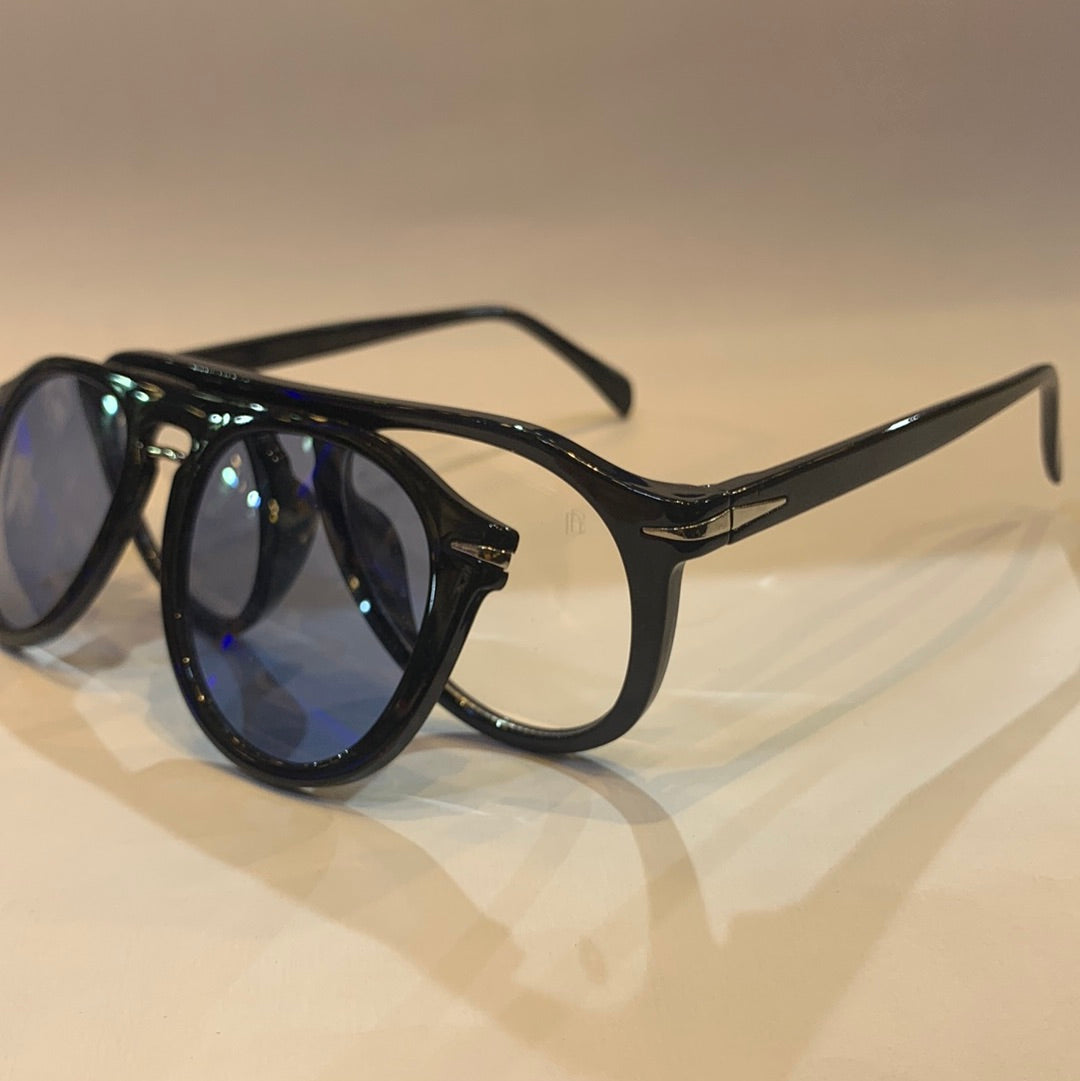 VAD Glossy Black Magnetic Frame with Transi Shade Sunglass DB7089 56 17-141