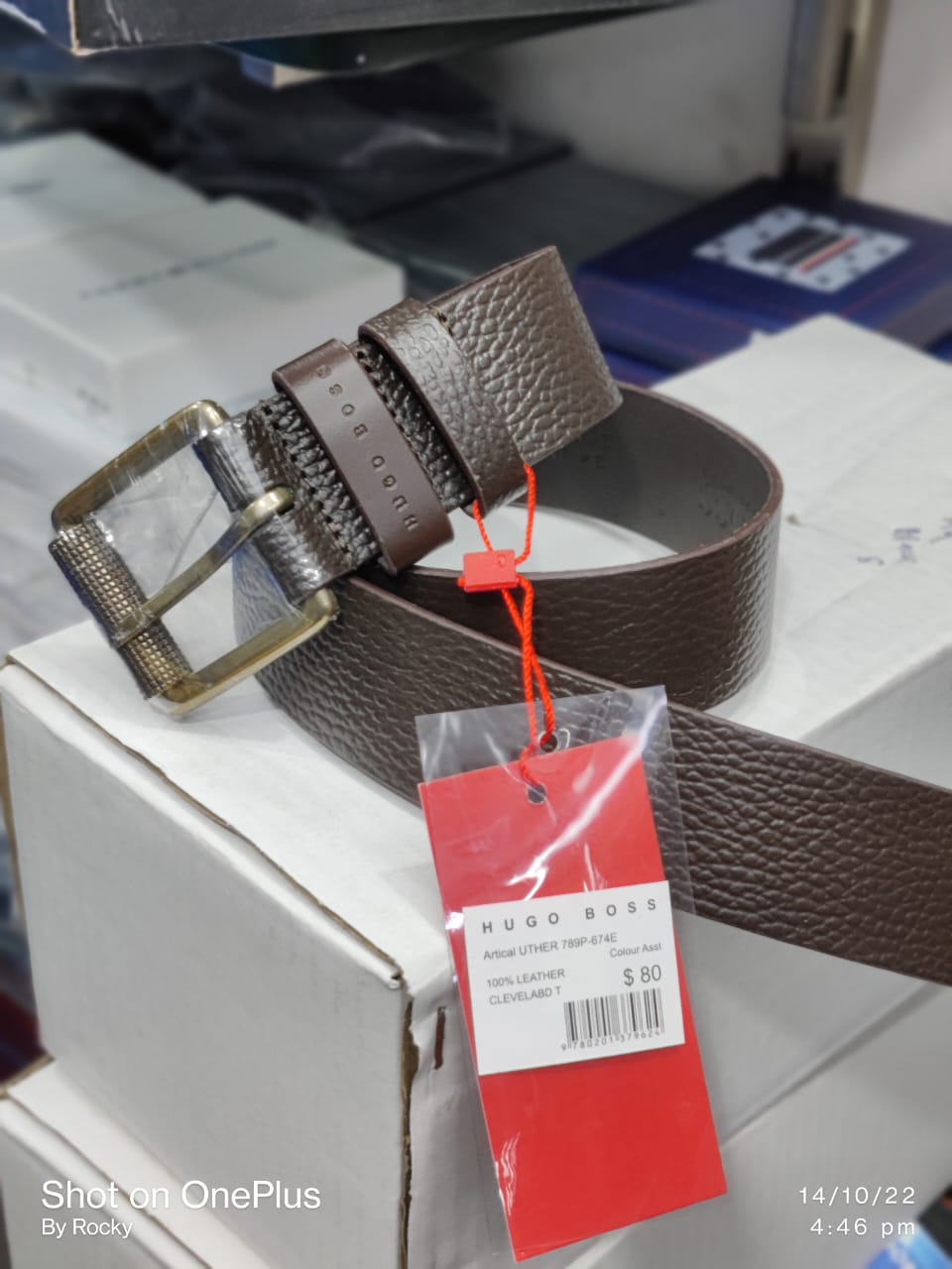 SOB Brown Colour Golden Buckle Genuine Leather Surplus Men’s Belt 987672