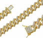 Gold Cuban Link Chain for Men Hip Hop Iced Out Bracelet CZ Diamond  Chain 502341