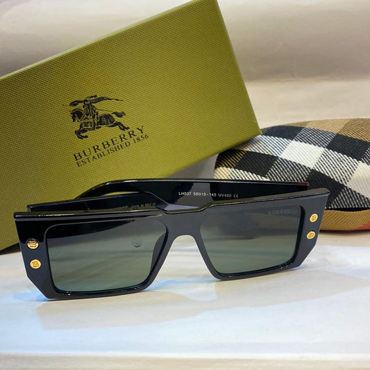 RUB Black Frame Green Shade Unisex Branded Sunglasses LH037 5515-145 UV 400