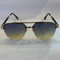 ARP Frameless Black Golden Stick Black Brown Shade Unisex Sunglass TJ72297 58 12-140
