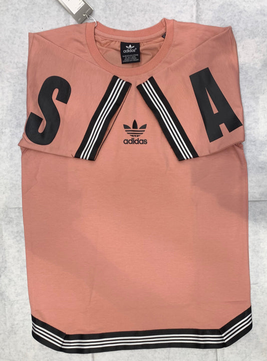 IDA Peach Colour With Back Texted Print Drop Shoulder Tshirt 50107 03082023