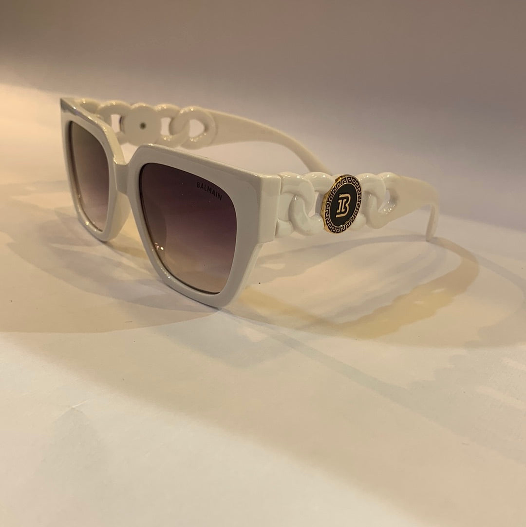 Lab White Frame Purplle Shade Sunglass W9065 51 20-144 C4