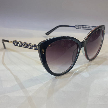 AHC Black Blue Frame Brown Shade Sunglass D15166 57 17-149