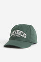 Green Cap Sol White Colour Embroidery 300107