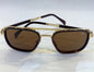 YAM Golden Brown Frame Brown Shade Sunglass ZS-98002 52 18-142